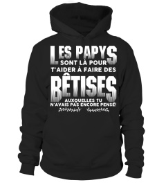 LES PAPYS SONT LA POUR TAIDER A FAIRE DES BETISES AUXQUELLES TU N'AVAIS PAS ENCORE PENSE T-shirt