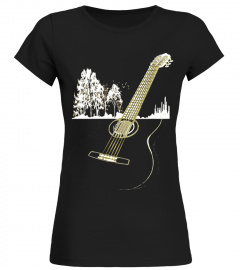 Acoustic Guitar Tree Graphic T-Shirt Musician Tee
