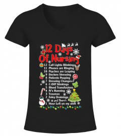 12 Days Of Nursing   Christmas Gifts For Nurse T shirt