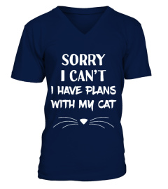 Introverts Sorry I Can T I Have Plans With My Cat T-shirt