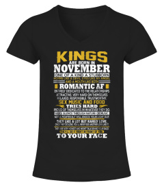Awesome Birthday Gift Kings Are Born In November Tshirt
