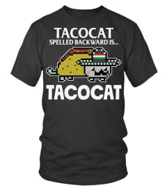 Taco & Cat T-Shirt - Tacocat Spelled Backward Is Tacocat