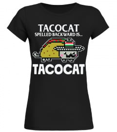 Taco & Cat T-Shirt - Tacocat Spelled Backward Is Tacocat