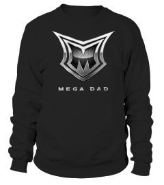 Mens Super Dad Shirt Mega Dad Hero Shiel