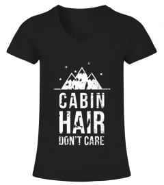 Camper Cabin Hair Don T Care Camping T Shirt TShirt