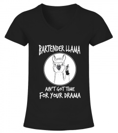 Funny llama Bartender Shirt