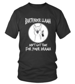 Funny llama Bartender Shirt