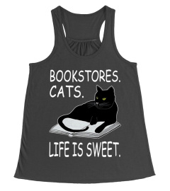 Bookstore cats life is sweet