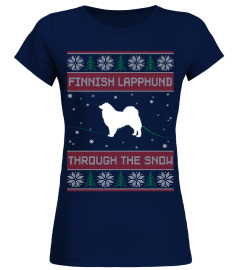 Finnish Lapphund Through The Snow