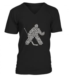 Hockey Goalie Typography T-shirt G