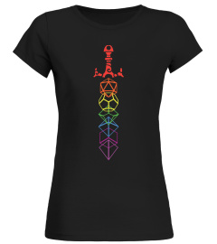 Rainbow Dice Sword T-Shirt