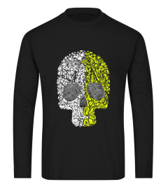 Skull Art Sugar Skull Doodle Sketch Floral Hipster T-Shirt