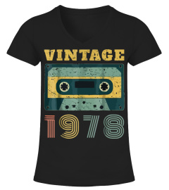 40th Birthday Gift Vintage 1978 Year Old Mixtape T-Shirt