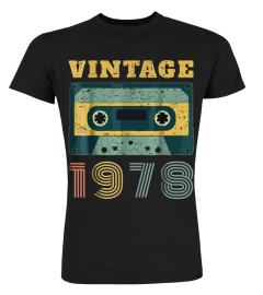 40th Birthday Gift Vintage 1978 Year Old Mixtape T-Shirt
