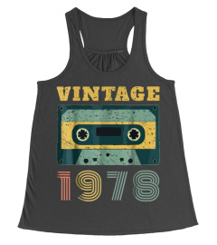 40th Birthday Gift Vintage 1978 Year Old Mixtape T-Shirt