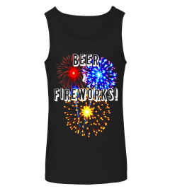 Beer &amp; Fireworks! Funny Summer T-Shirt