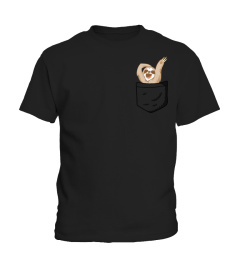 Sloth In Mini Pocket T Shirt