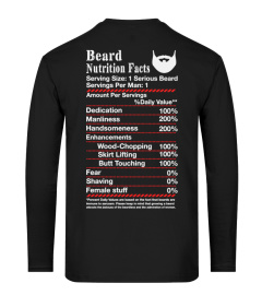 Beard Nutrition Facts - Limited Edition