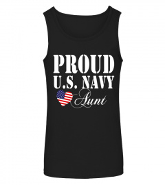 Gift for Military - Proud U.S. Navy Aunt Heart T-shirt