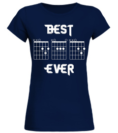 Mens Best Dad Ever Guitar T-Shirt - Funny Guitarist Musician Tee