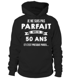 je ne suis pas parfait mais je suis 50 ans et c'est presque pareil cadeau noël anniversaire humour drôle homme cadeaux