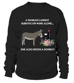 A-woman-cannot-survive-on-wine-alone-Donkey