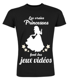 les vraies princesse sont jeux vidéos cadeau noël anniversaire humour drôle femme cadeaux