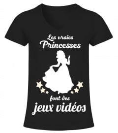 les vraies princesse sont jeux vidéos cadeau noël anniversaire humour drôle femme cadeaux
