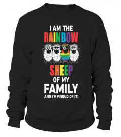 i am the rainbow sheep of my family and i'm proud of it lgbt homo rainbow gay pride t shirt