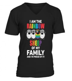i am the rainbow sheep of my family and i'm proud of it lgbt homo rainbow gay pride t shirt