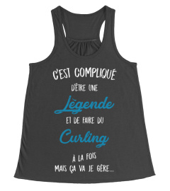 C'est compliqué d'être une légende et Curling à la fois mais ça va je gère cadeau noël anniversaire humour drôle homme cadeaux