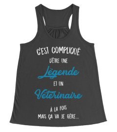 C'est compliqué d'être une légende et Vétérinaire à la fois mais ça va je gère cadeau noël anniversaire humour drôle homme cadeaux