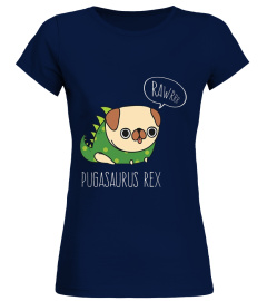 Funny Pug Halloween Shirt Pugasaurus Rex Costume
