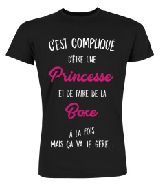 C'est compliqué d'être une princesse et une Boxe à la fois mais ça va je gère cadeau noël anniversaire humour drôle femme cadeaux