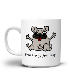Hund Mops free hugs for pugs