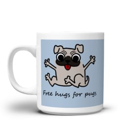 Hund Mops free hugs for pugs