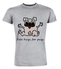 Hund Mops free hugs for pugs