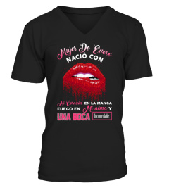 Mujer de Enero nacio en mi corazon en la manga fuego en mi alma y una boca incontrolable