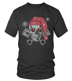 Biker Skull Diamond Merry Christmas