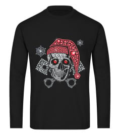 Biker Skull Diamond Merry Christmas