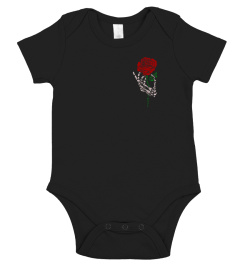 SKELETON HAND HOLDING ROSE SHIRT, TATTOO