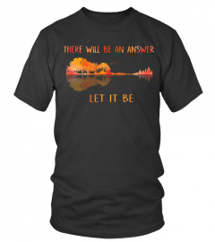 There will be an answer let it be guitar hippie tree shirt