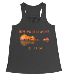 There will be an answer let it be guitar hippie tree shirt