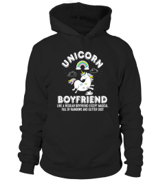 Mens Unicorn Boyfriend Magical Rainbows and Glitter Dust T-Shirt