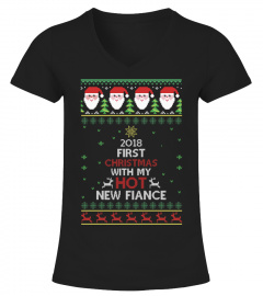 2018 First Christmas With My Hot New Fiance Ugly Christmas Sweater t-shirt