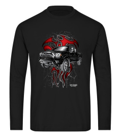 Toyota Tacoma Black Flames Long Sleeve Shirts