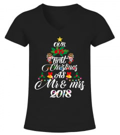 Our 1st First Christmas As Mr And Mrs 2018 Star Tree Tshirt