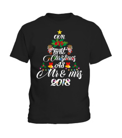 Our 1st First Christmas As Mr And Mrs 2018 Star Tree Tshirt