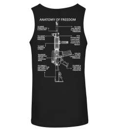 AR-15 ANATOMY OF FREEDOM PRO-GUN T-SHIRT