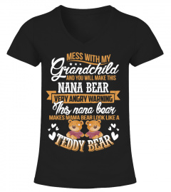 Nana bear warning funny Christmas gift